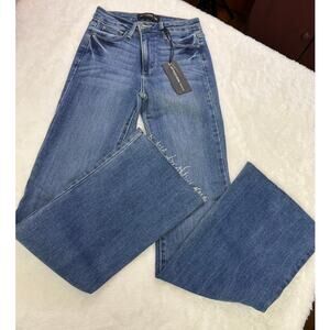 Just Black Women's Straight Leg Jeans in Blue Denim Wash